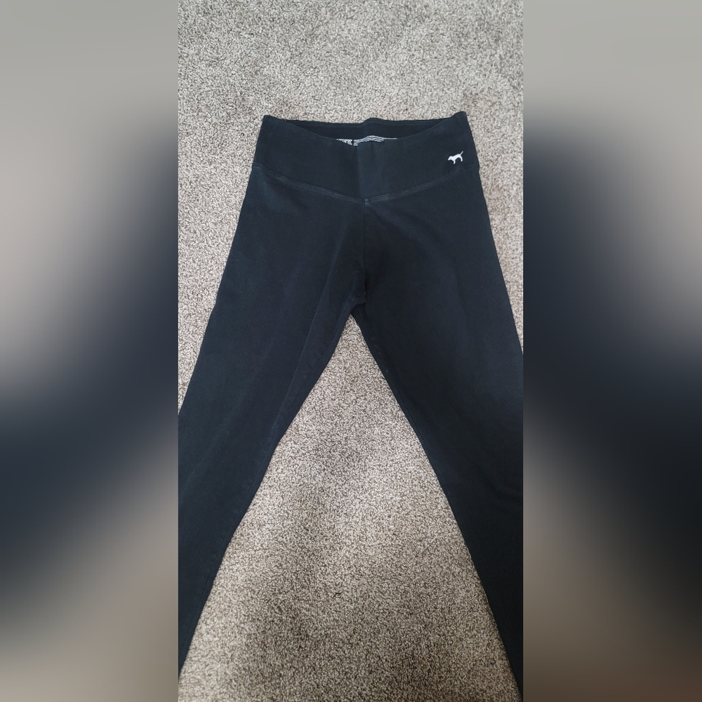 Pink black leggings